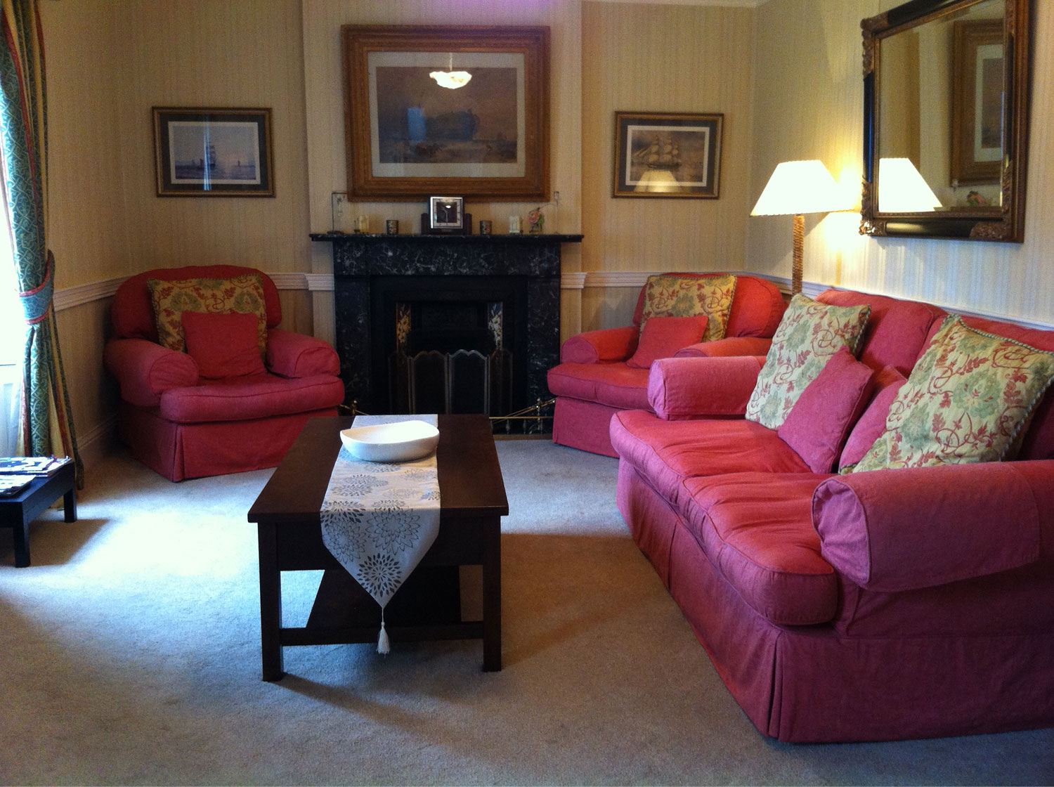 The reading room at Carlingford House